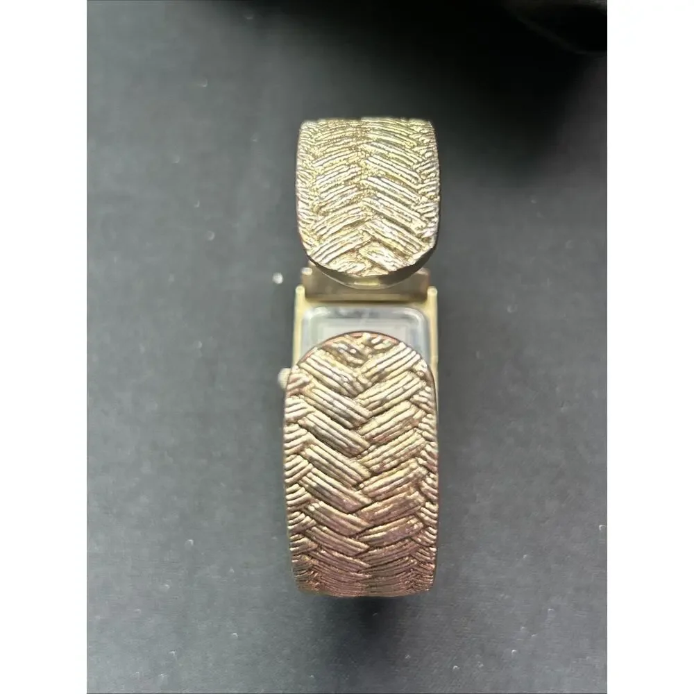 Geneva Gold Tone Women’s Cuff Watch